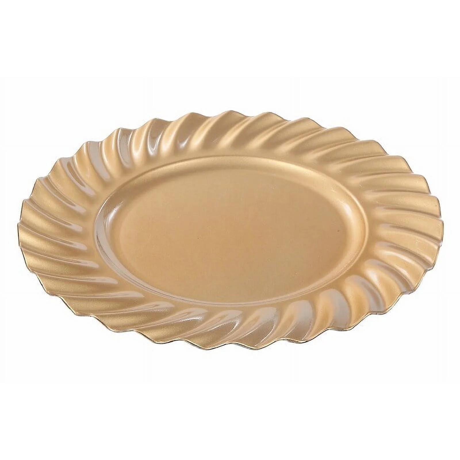 IH Casa Decor Charger Plate (Wavy) (Gold) (13
