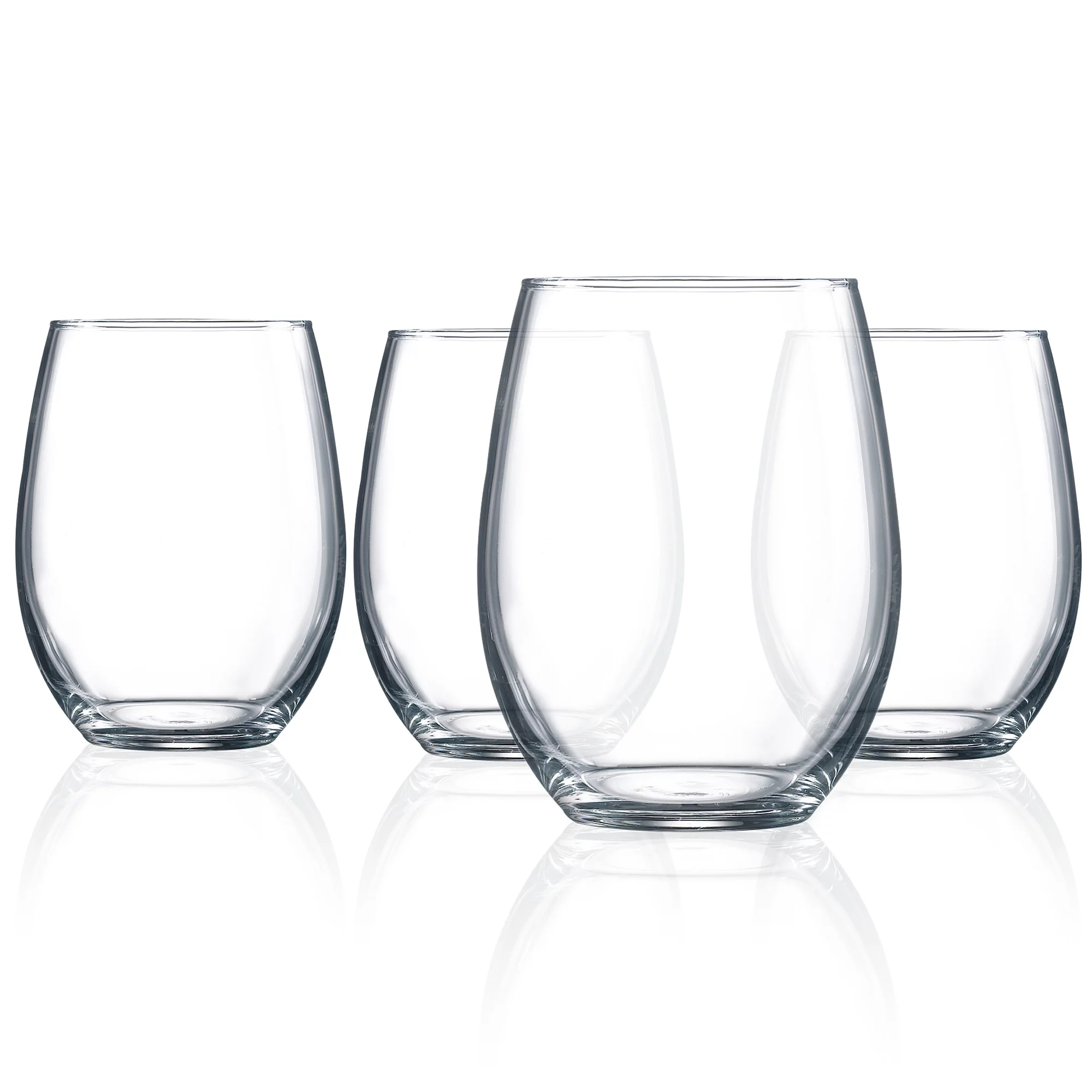 Luminarc 21 oz. Cachet Clear Stemless Wine 4 Pieces Glassware Set