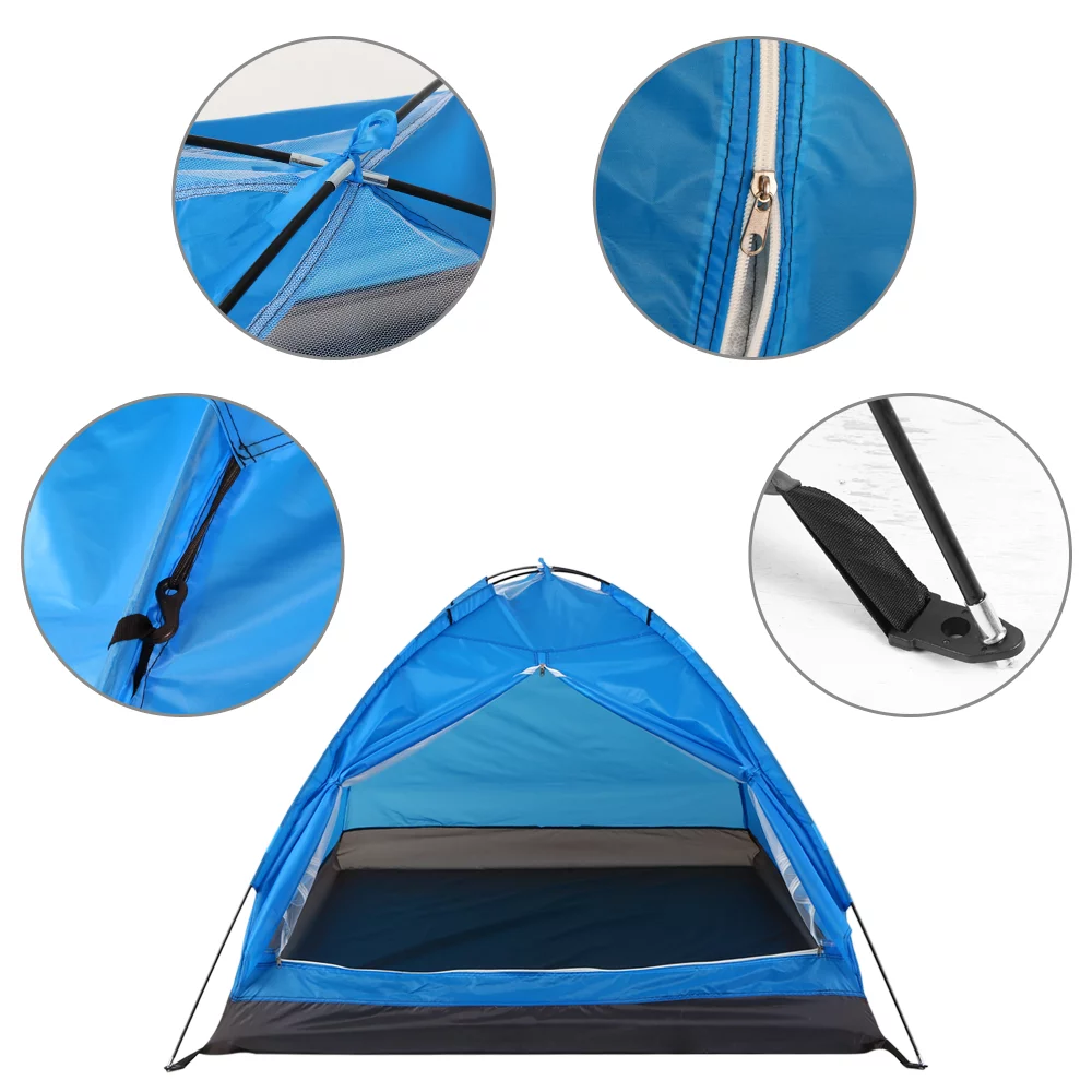 walmeck Camping Tent for 2 Person Single Layer Outdoor Portable Beach Tent