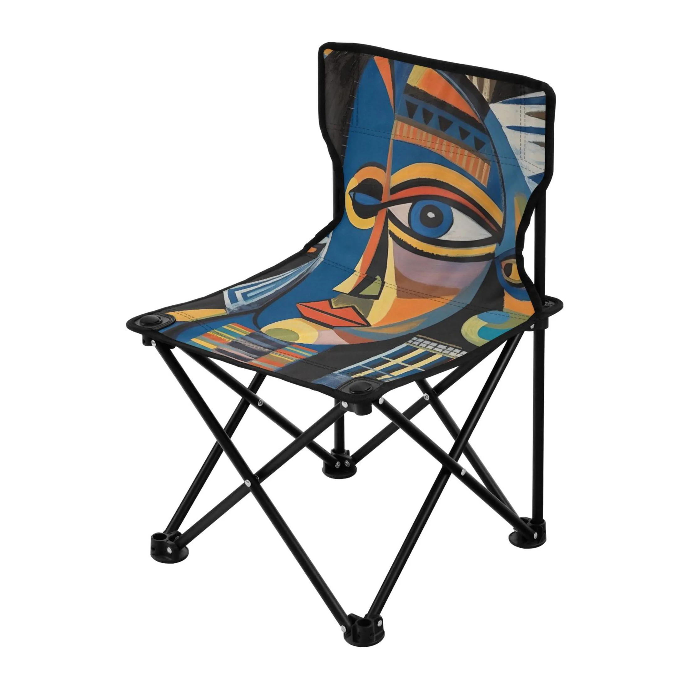 Indian Abstract Print Portable Camping Chair Outdoor Folding Beach Chair Fishing Chair Lawn Chair with Carry Bag Support to 220LBS