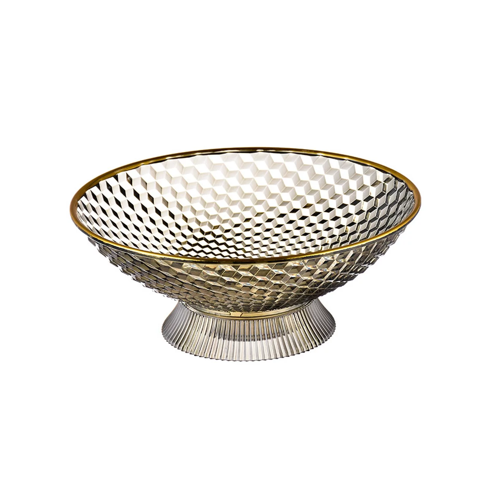 Pedestal Fruit Bowl Large Serving Tray for Dining Room Farmhouse Centerpiece green