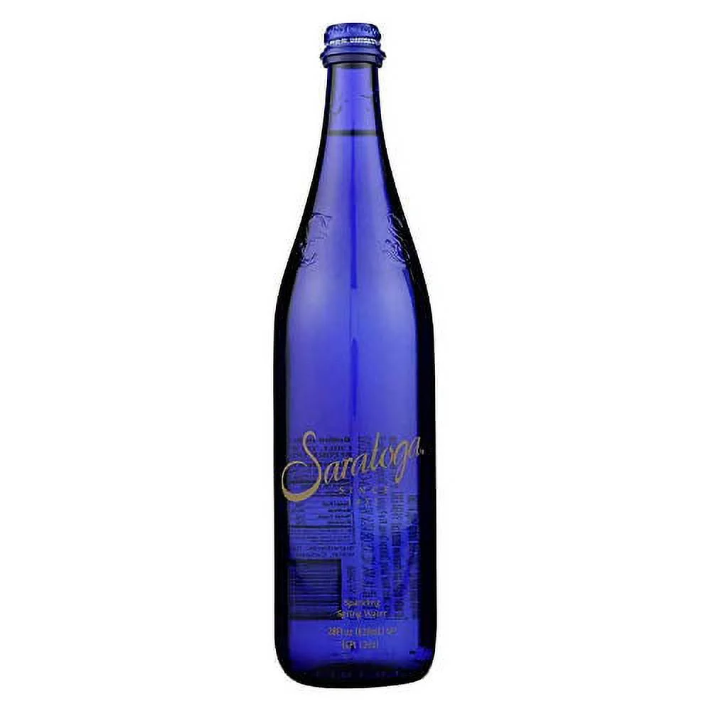 Sparkling Spring Water, 28Oz Cobalt Blue Glass Bottle (Pack Of 3, Total Of 84 Fl Oz)