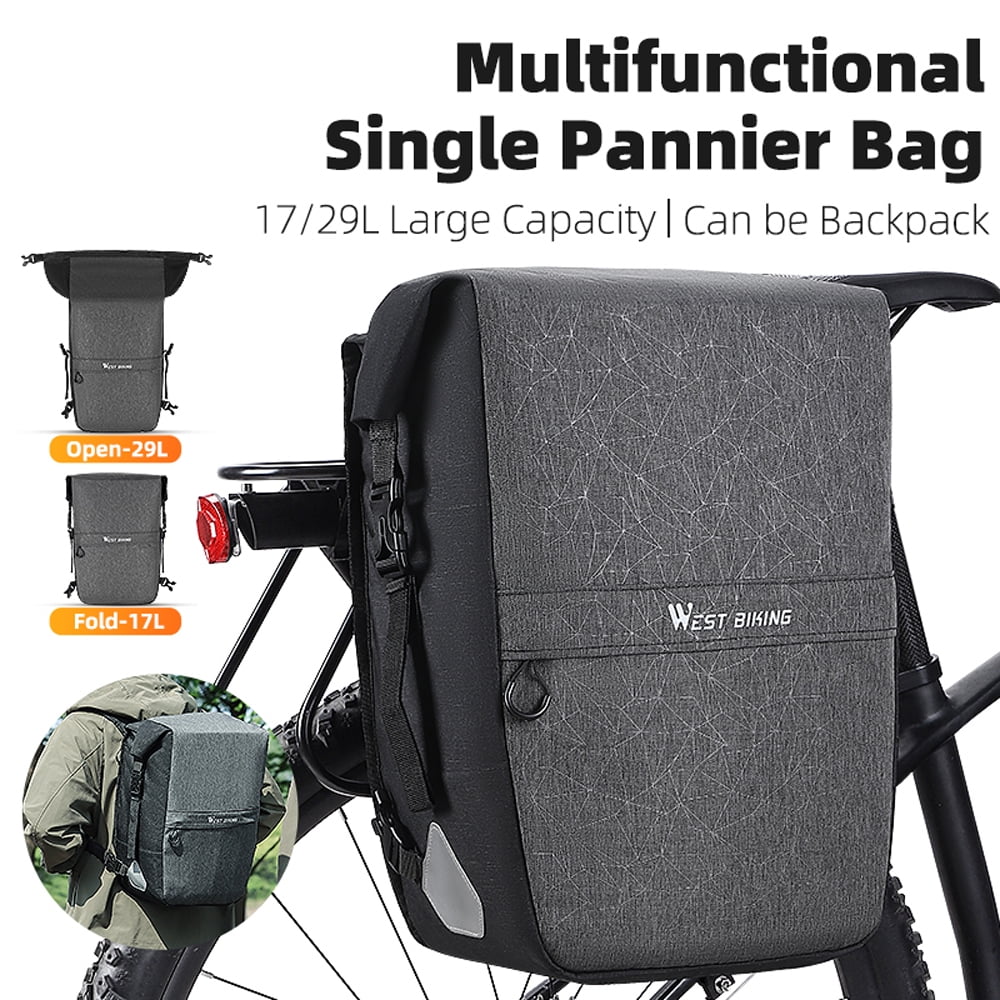 Vistreck Expandable Bike Rear Seats Bag Multifunctional Bicycle Riding Storage Bag Backpack Large Capacity Bicycle Rack Seats Bags Cycling Bag