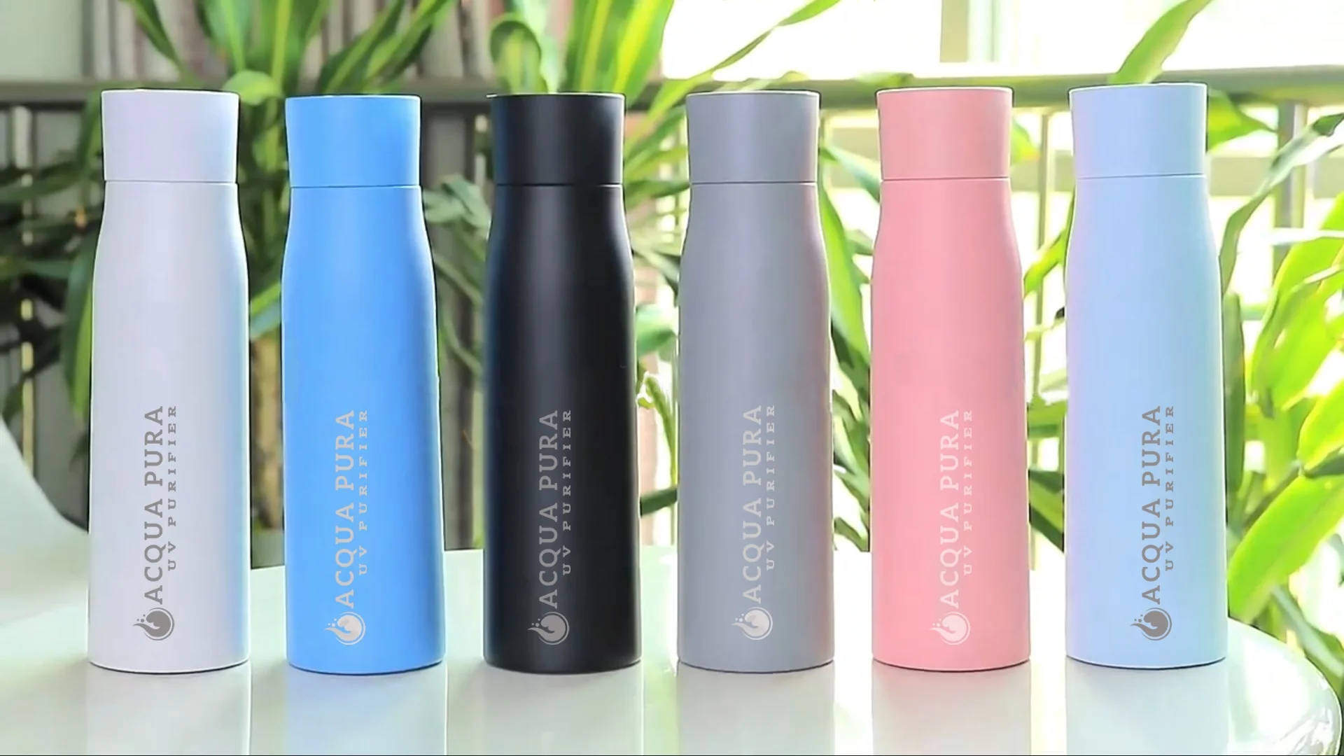 ACQUA PURA UV PURIFIER SELF-CLEANING STAINLESS STEEL INSULATED WATER BOTTLE