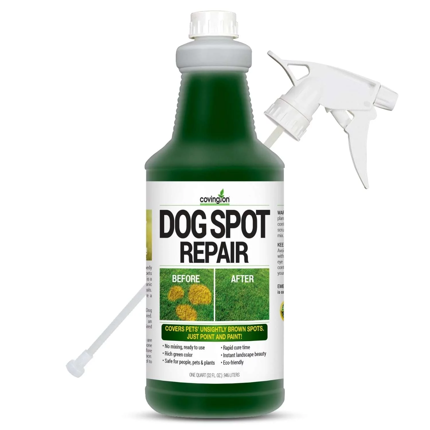 Dog Spot Repair Green Grass Paint for Lawn and Yard, Ready to Use Grass and Turf Paint Spray, Pre Mixed Pet-Friendly Lawn Colorant for Urine Spots or Brown Patches, 32oz