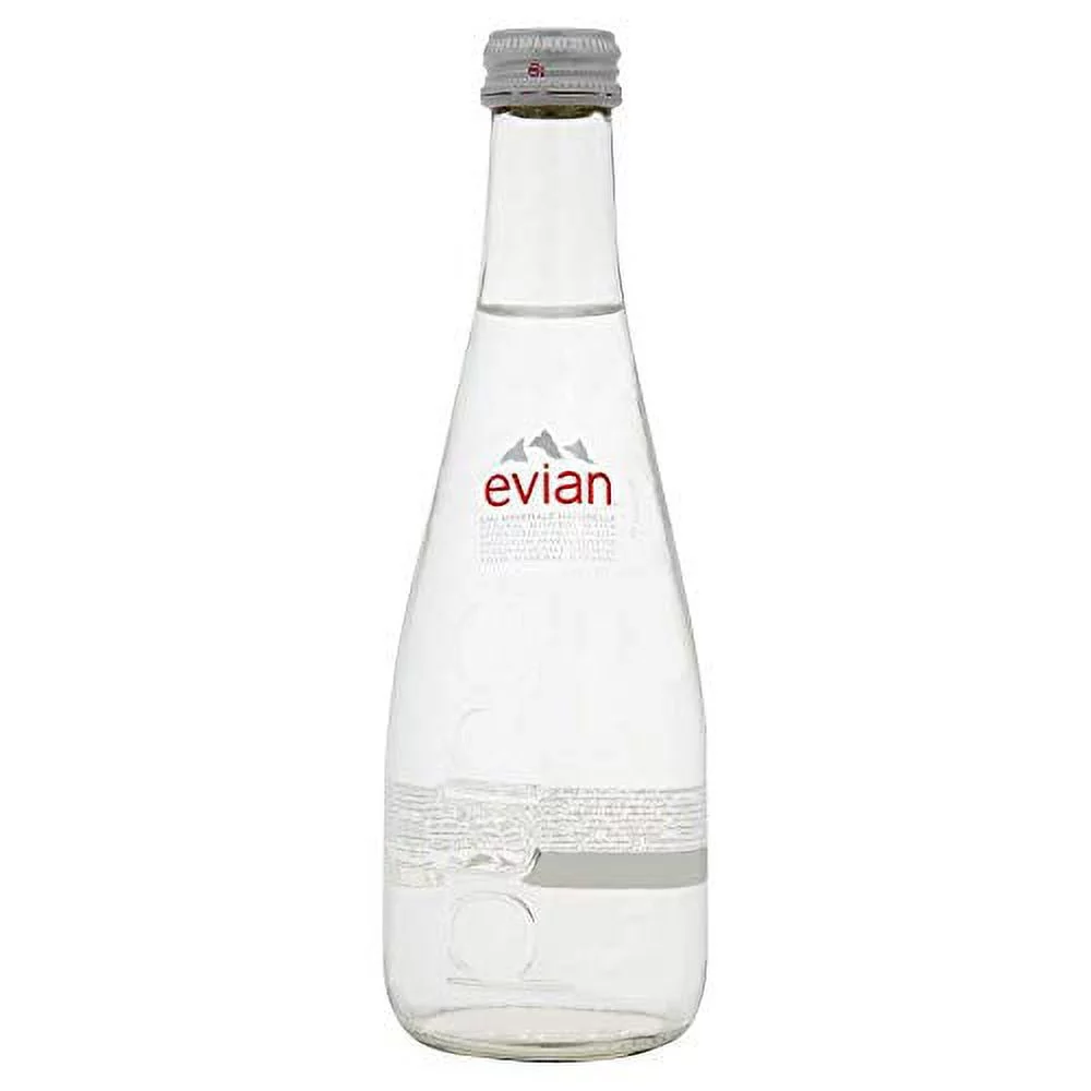 Evian (Non-Sparkling) Still Natural Spring Water, 11.1 Fl Oz (12 Glass Bottles)
