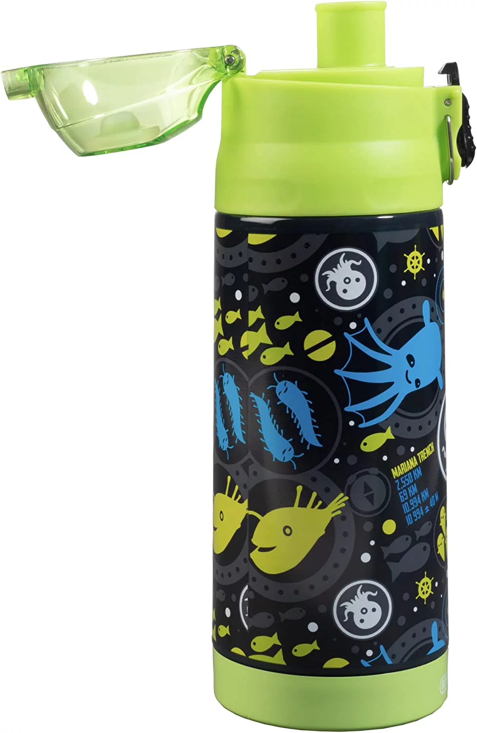 Octonauts Stainless Steel 13 oz Lime Insulated Water Bottle for Boys - Easy to Use for Kids - Reusable Spill Proof BPA-Free Water Bottle, From Hit Show Above and Beyond