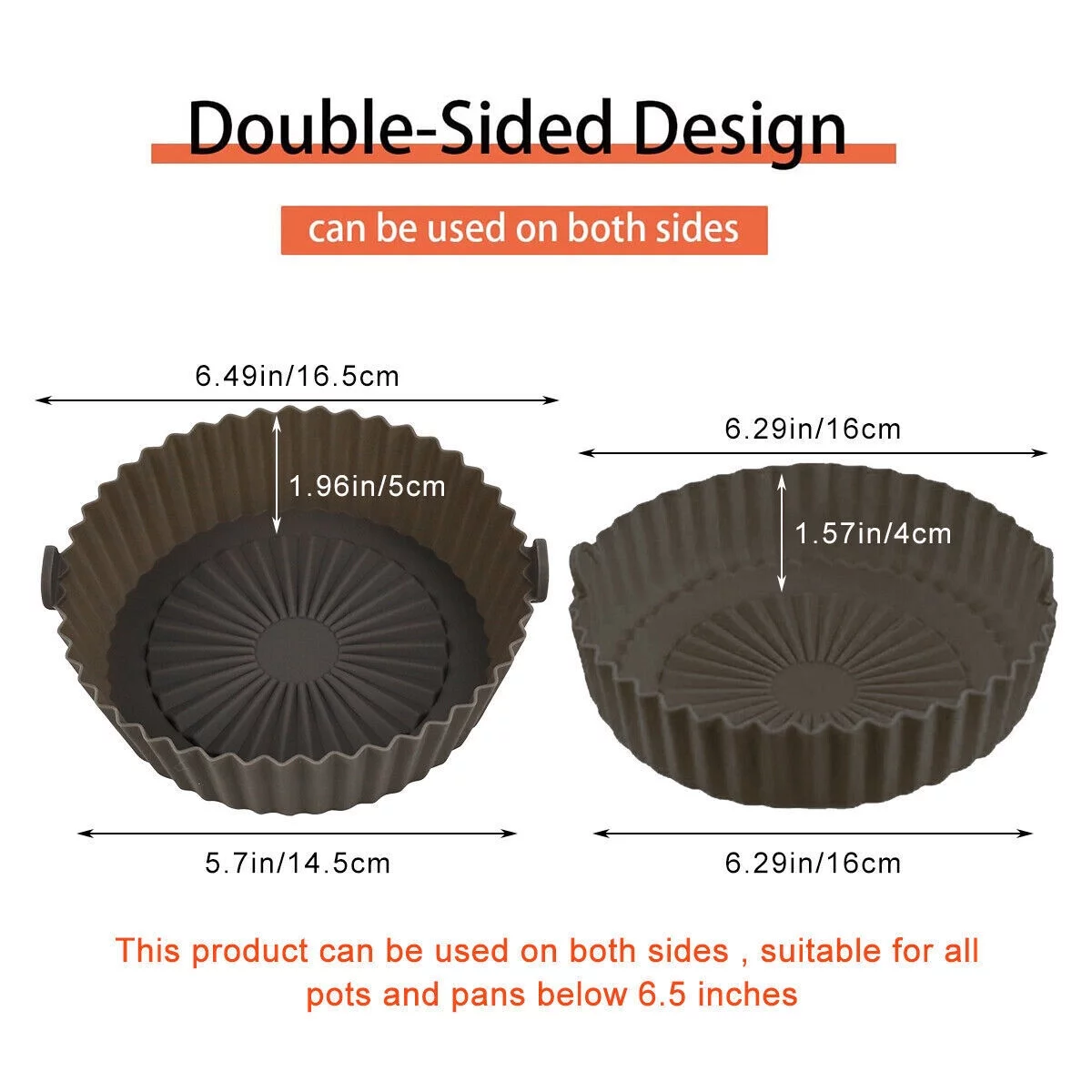 Air Fryer Silicone Pot Reusable Non-stick Air Fryer Silicone Liners Large USA