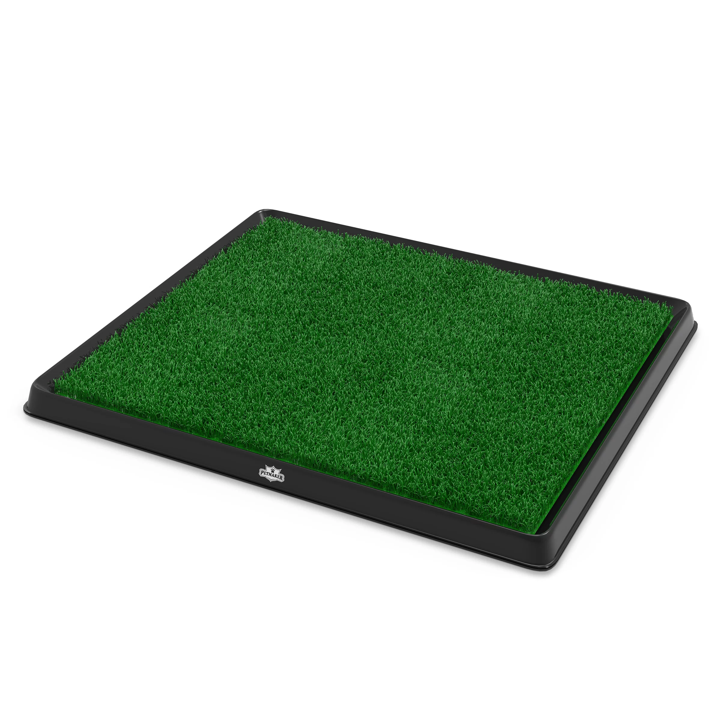 Petmaker Reusable 3-Layer Artificial Grass Puppy Dog Pee Pad with Tray Set - Medium, 20x25