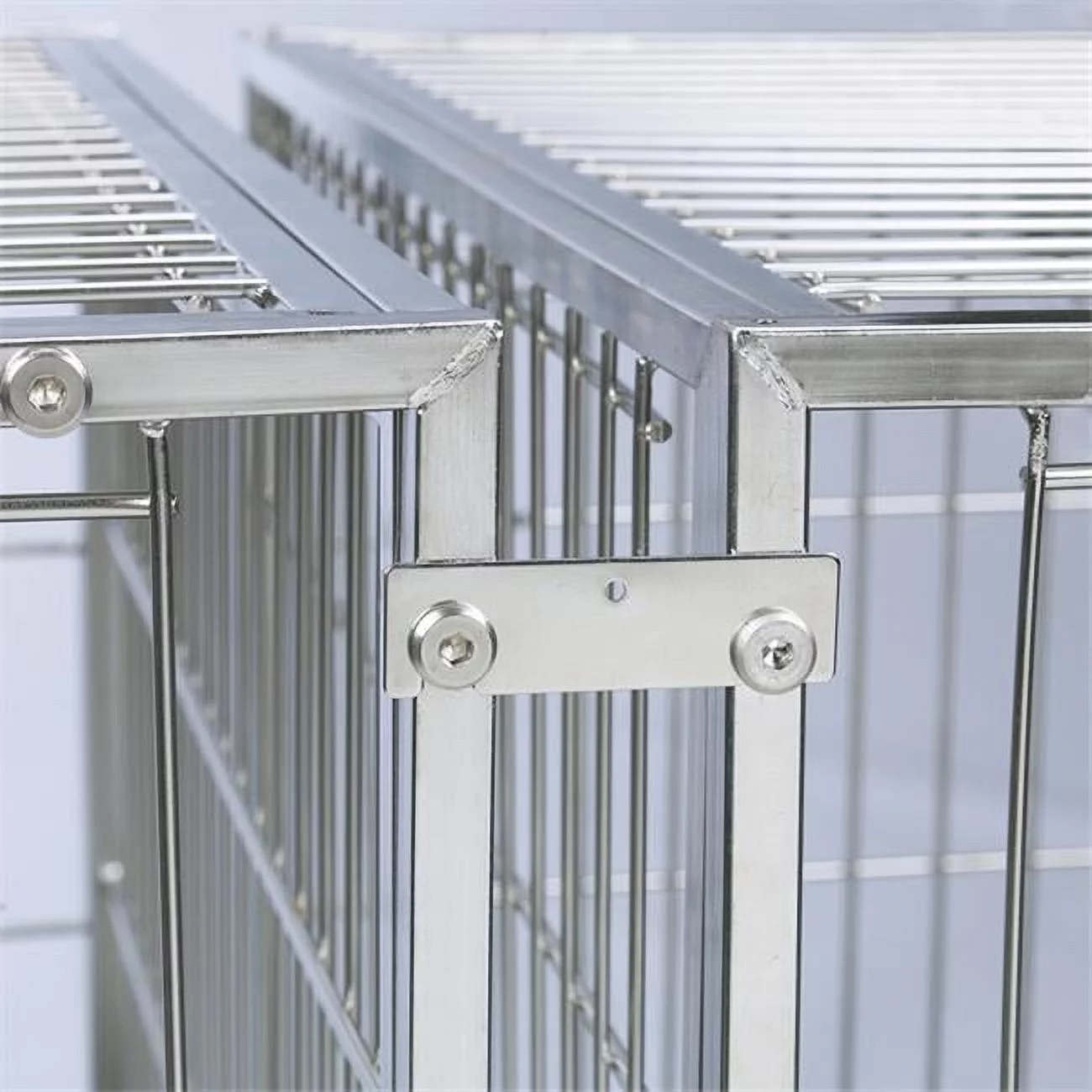 Pet Pals ZW5540 87 PS Modular Cage Connectors 4-Set Stainless Steel