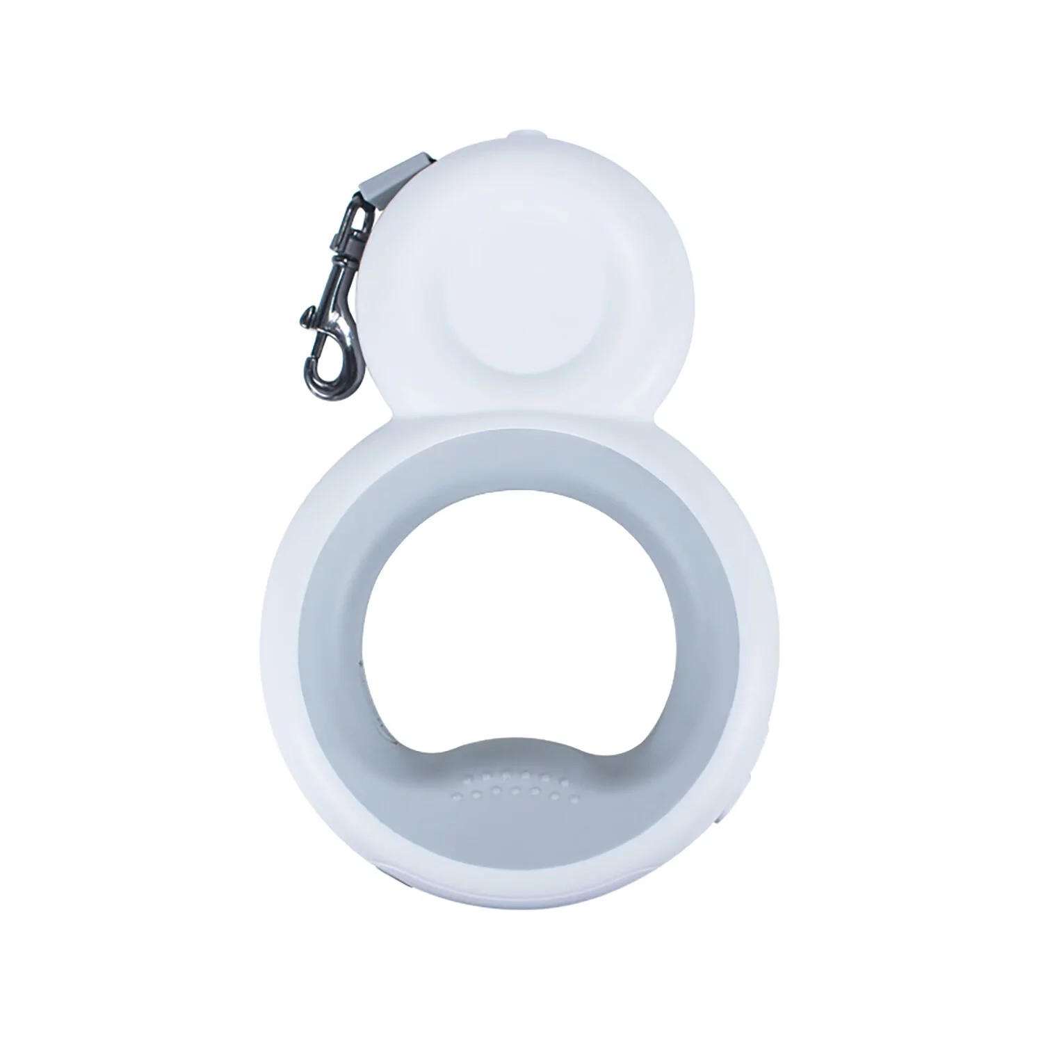 Pet Leash with LED Powerful Flashlight and Trash Bag - 9.8ft Leash for Small to Medium Dogs Up to 25/60 Lbs, Non-Slip Handle White