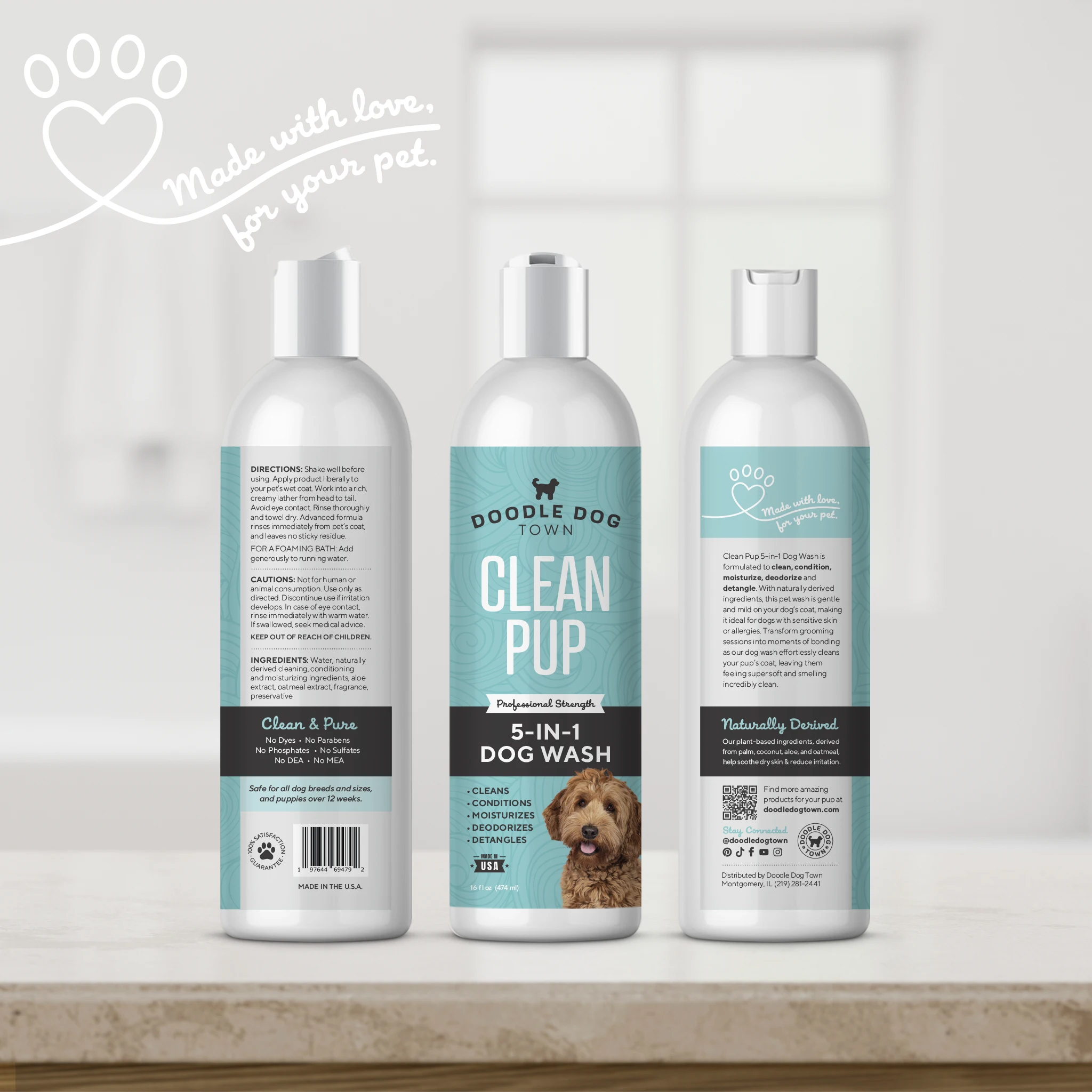 Doodle Dog Town Clean Pup Dog Wash Shampoo