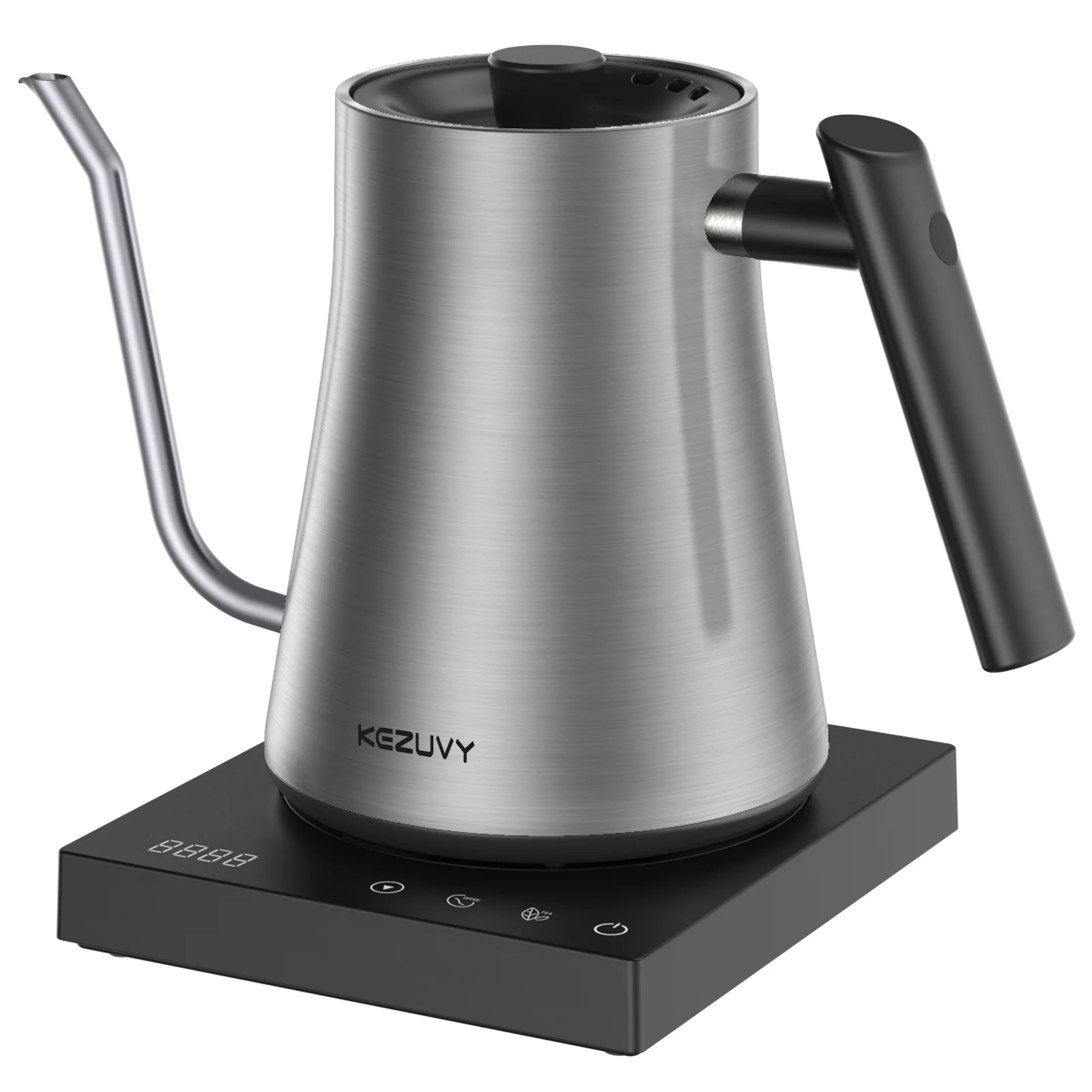 KEZUVY Electric Gooseneck Kettle(1L), 1500W BPA Free Electric Kettle, Stainless Steel Tea Kettle Coffee Kettle, Electric Hot Water Kettle