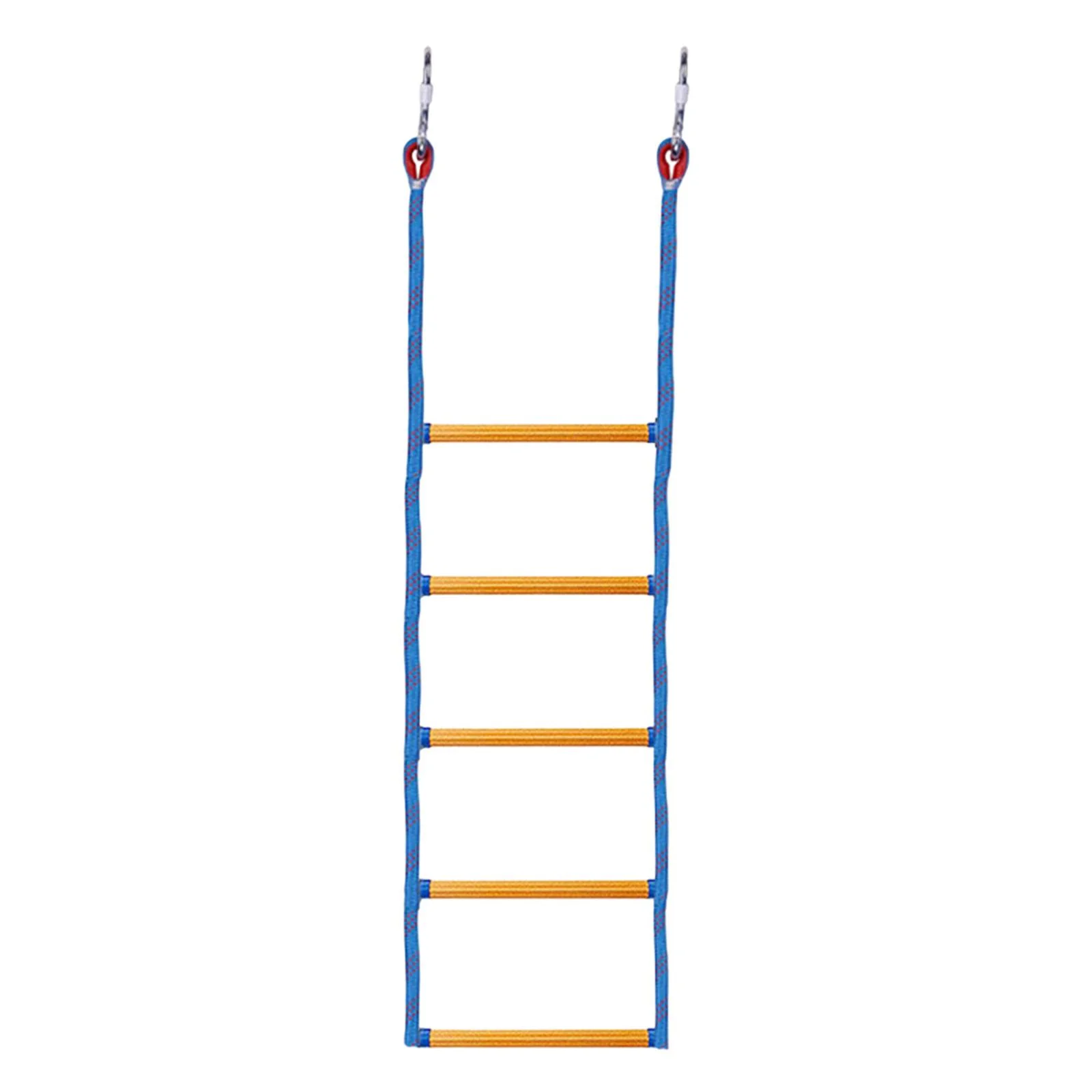 Tnarru Five Steps Boat Rope Ladder Swim Ladder Durable Lightweight Outdoor Climbing Rope Ladder for Dinghy Fishing Boats Canoeing Kayak