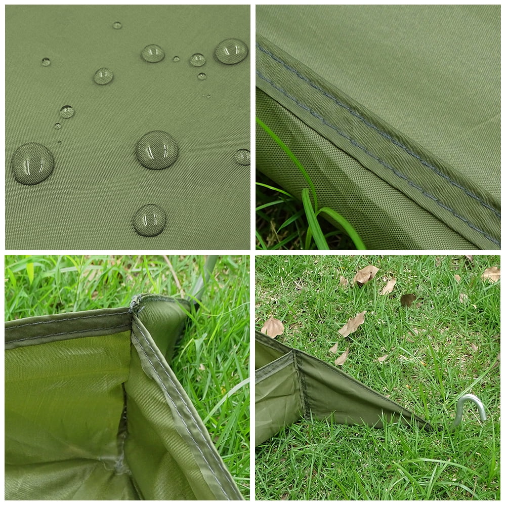 3D Ultralight Tent Footprint Waterproof Camping Tarp Mat Picnic Blanket Ground Sheet Green 6.8x3.9ft