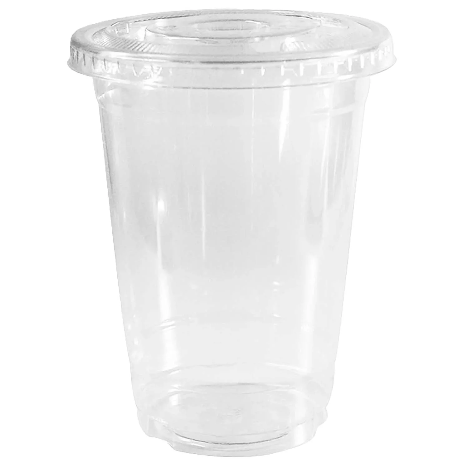[200 Pack] 32 oz Plastic Cups with Lids | Iced Coffee Go Cups and Lids | Cold Smoothie | Clear Plastic Disposable Pet Cups | Ideal for Coffee, Parfait, Juice, Soda, Cocktail, Party Cups, Meal Prep