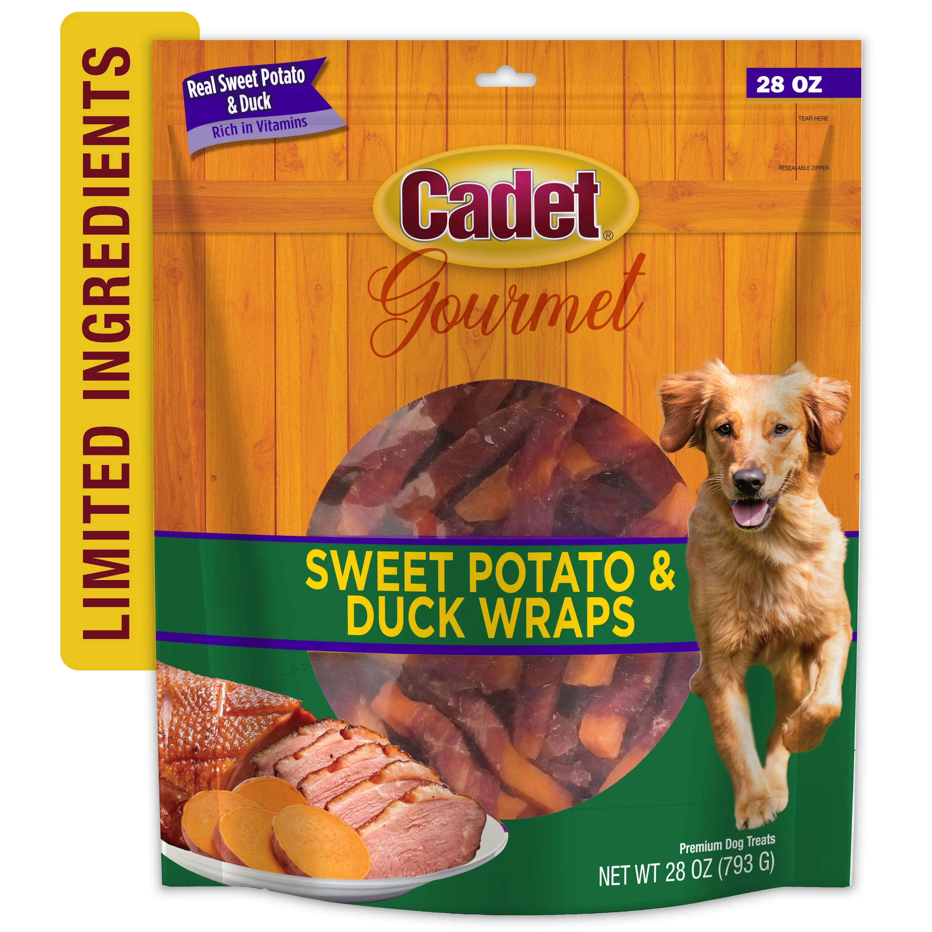 Cadet Gourmet Sweet Potato & Duck Wrapped Dog Treats Wraps Duck & Sweet Potato 28 oz. (1 Count)
