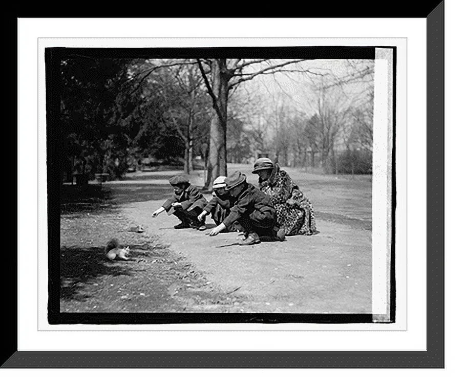 Historic Framed Print, Mrs. Denby and kids, 17-7/8