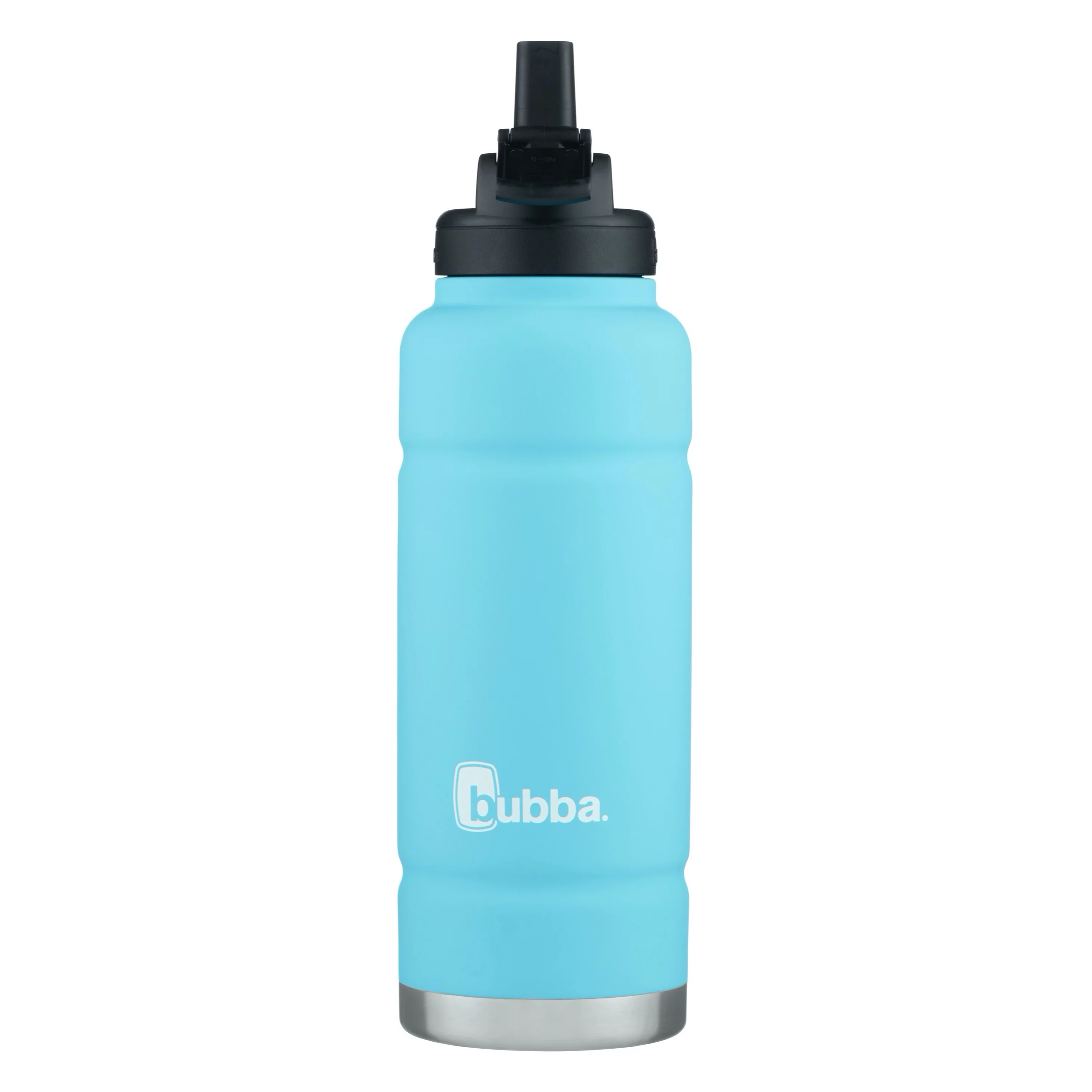 bubba Stainless Steel Trailblazer Water Bottle with Straw, Rubberized Blue, 40 oz