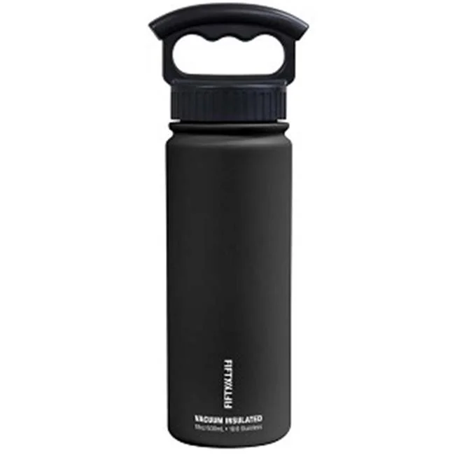 Icy-Hot Hydration  40 oz Matte Black Vacuum Insulated Bottle - 3 Finger Grip Lid