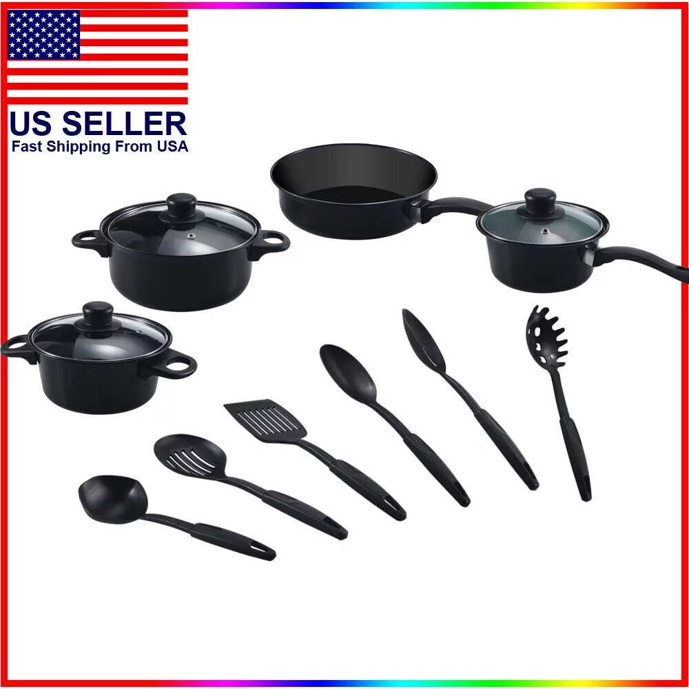 Paddsun 13 Piece Cookware Set Nonstick Pots Pans Home Kitchen Cooking Non Stick