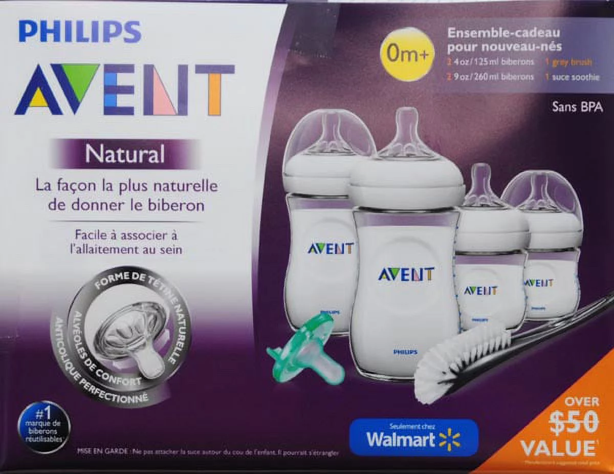 Philips Avent Natural BPA Free Baby Bottle Newborn Starter Gift Set, Walmart Exclusive