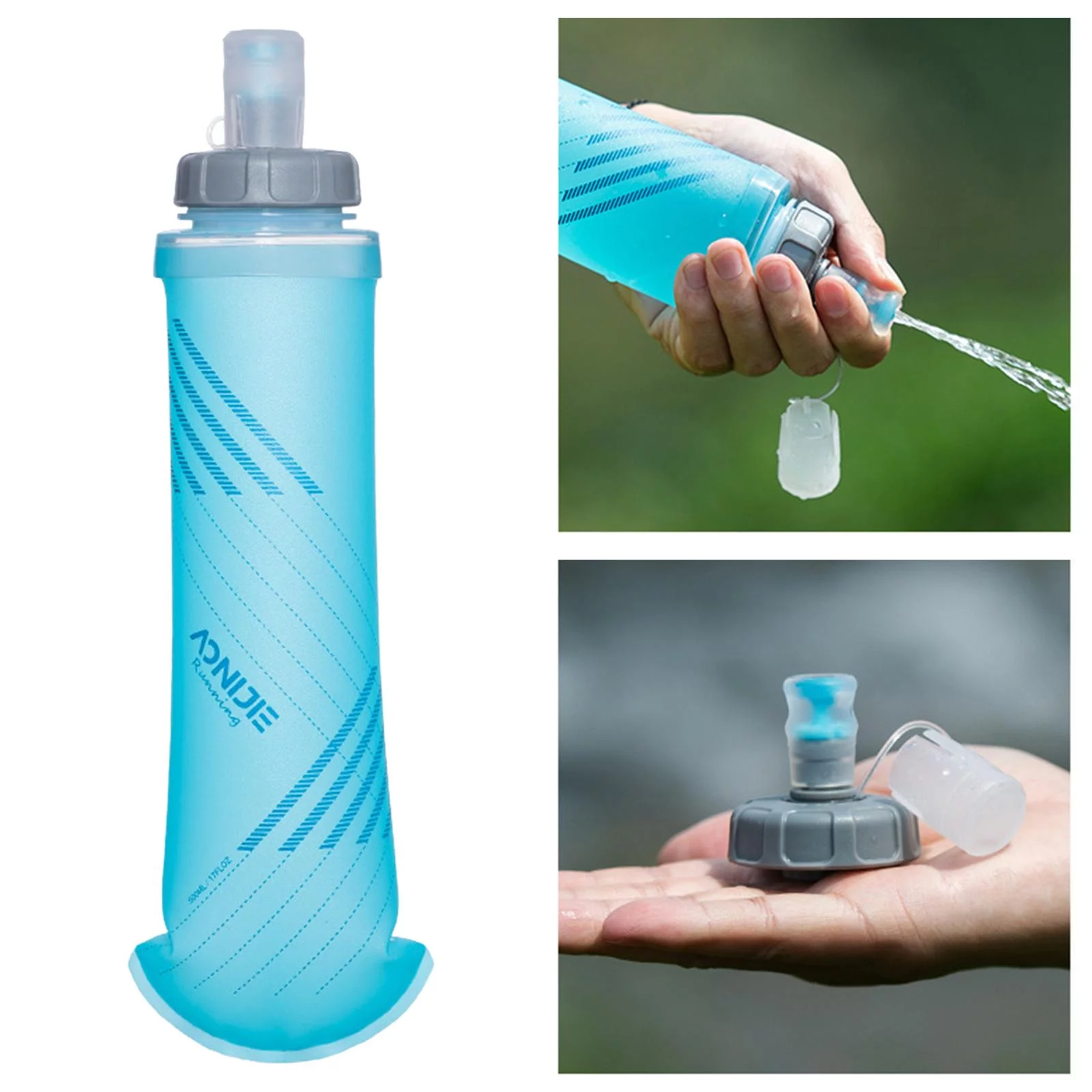 Collapsible Water Bottle 16. Soft for Gym Climbing