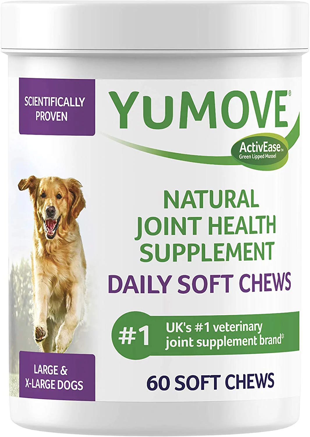 Lintbells YuMOVE Joint Supplement Dog Chews - Contains Glucosamine, Green Lipped Mussel - Natural Relief from Hip Ache, Stiff Joints - 1 Month’s Supply