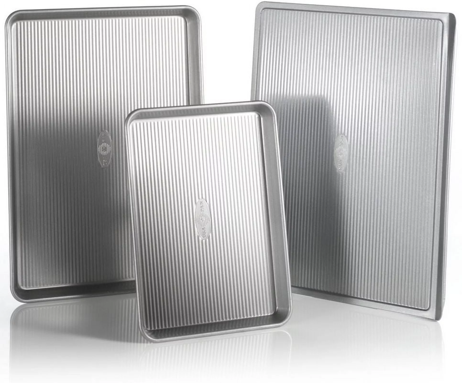 USA Pan Nonstick Sheet Baking Pan, Set of 3, Aluminized Steel