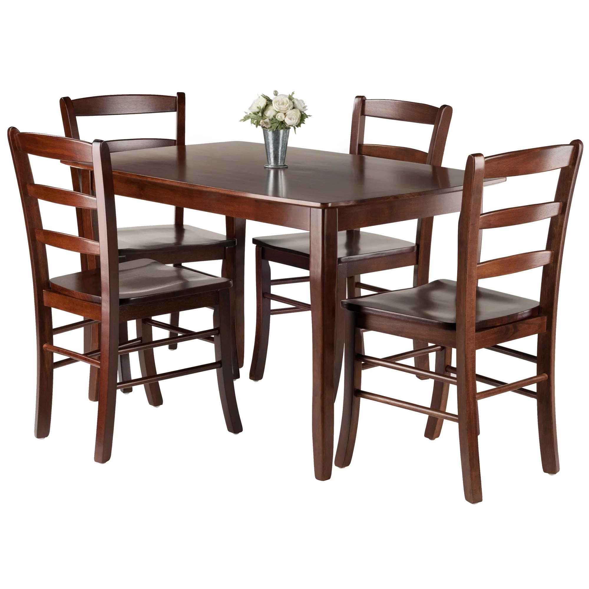 Winsome Wood Inglewood 5-PC Dining Set, Table & 4 Ladderback Chairs