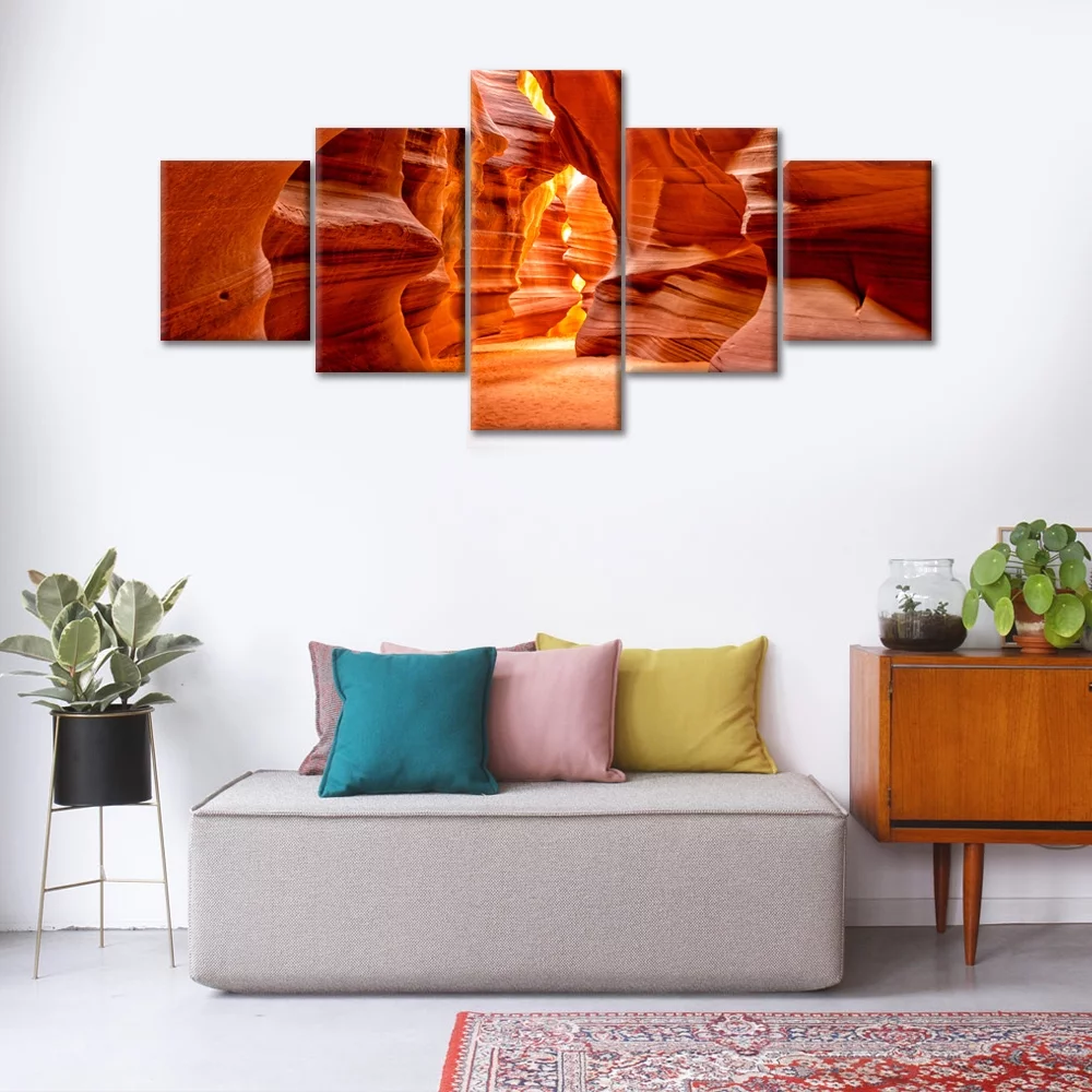 TISHIRON 5PCS Framed Canvas Wall Art Set,50