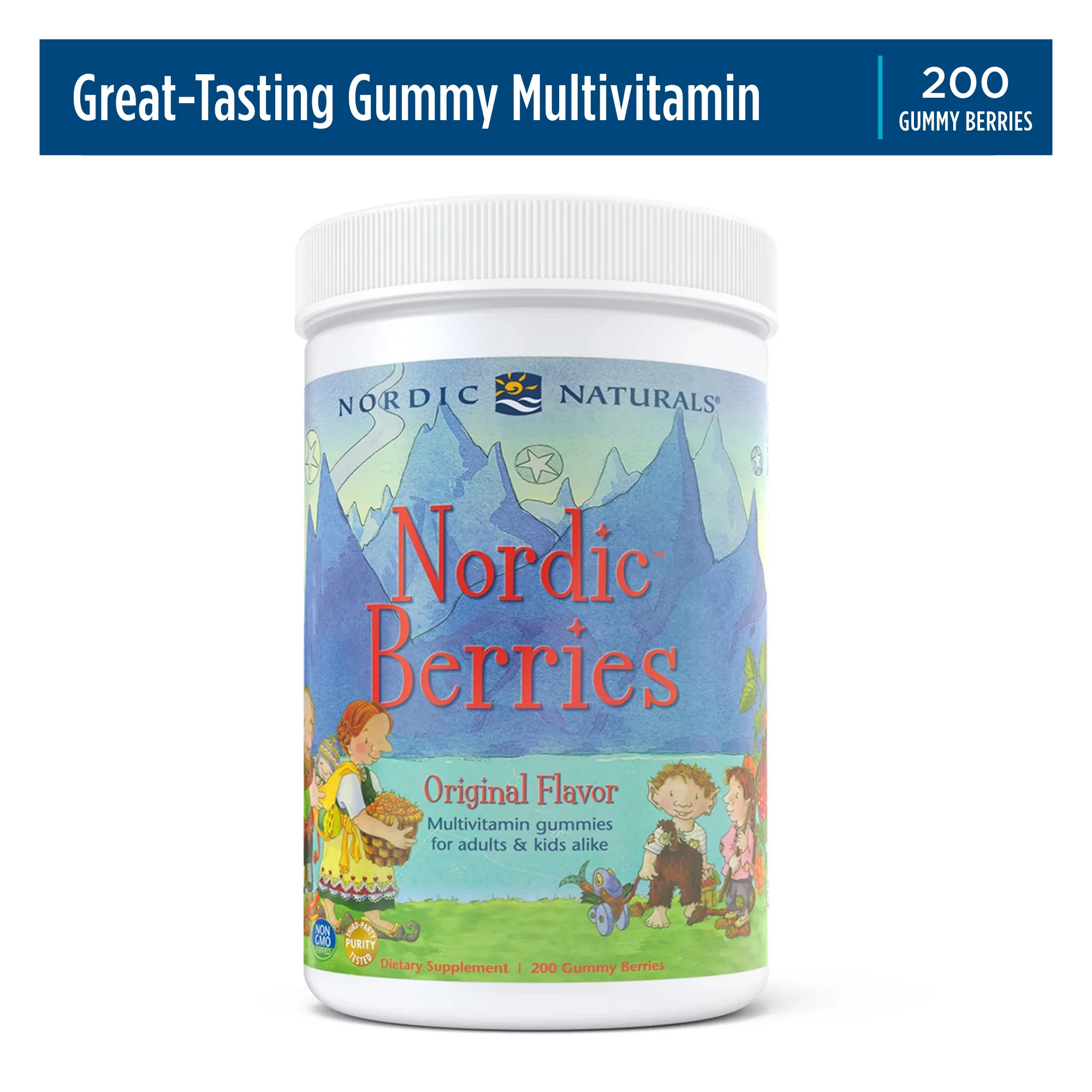 Nordic Naturals Nordic Berries Multivitamin Gummies, Great-Tasting, 200 Ct