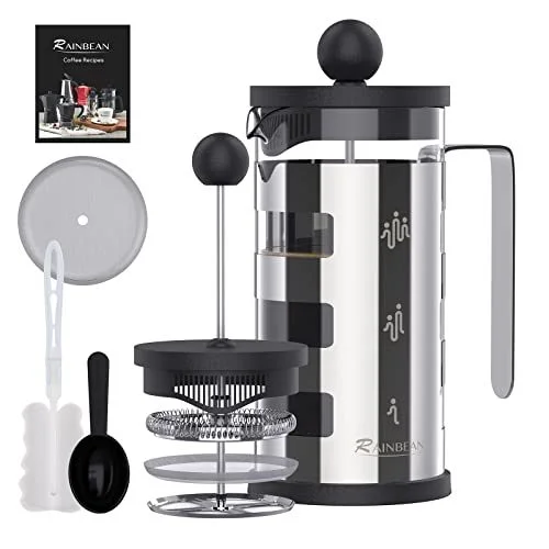 Stylish Stainless Steel French Press Cafetiere - Brew Perfect Coffee