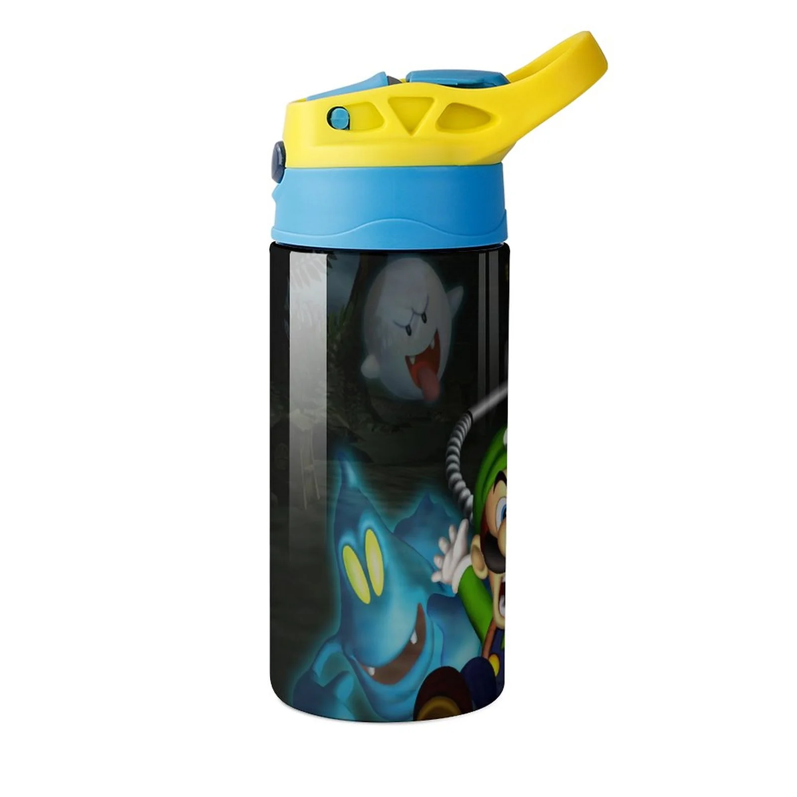 Cartoon Scary Luigi's Mansion Kid's Insulated Water Bottle With Straw Vacuum Stainless Steel Cup Leak-Proof Children Toddler Thermoses