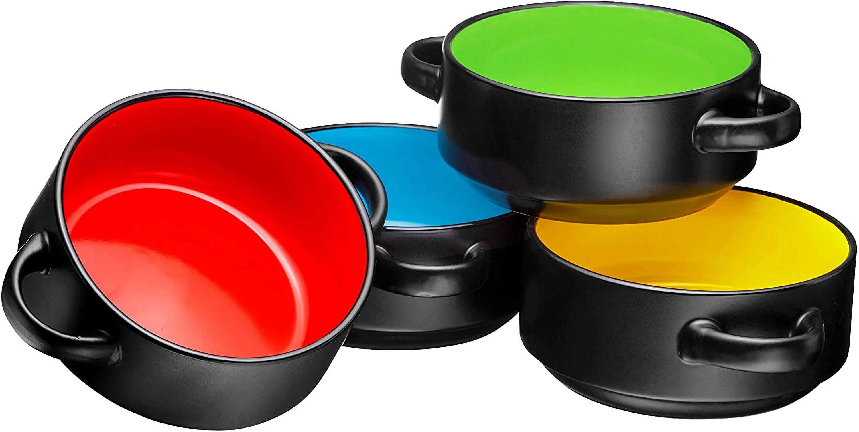 Bruntmor | 19Oz Ceramic Soup Bowls With Handles - Oven Safe Bowls For French | 1