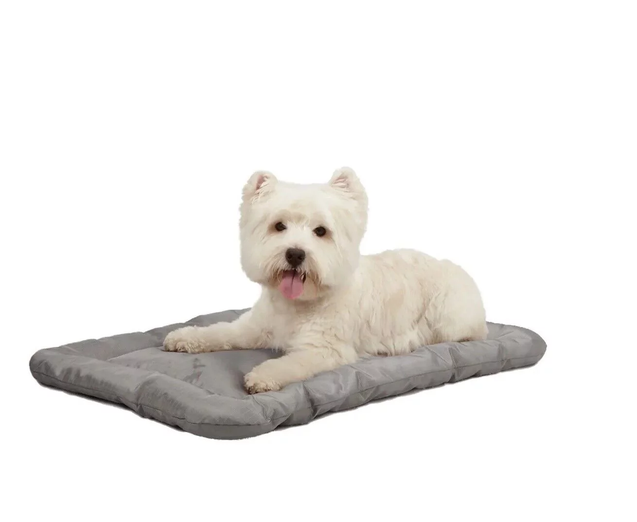 Heavy Duty Chew Resistant Gray Crate Mats for Dogs Reinforced Megaruffs Dog Beds (Small - 23¾