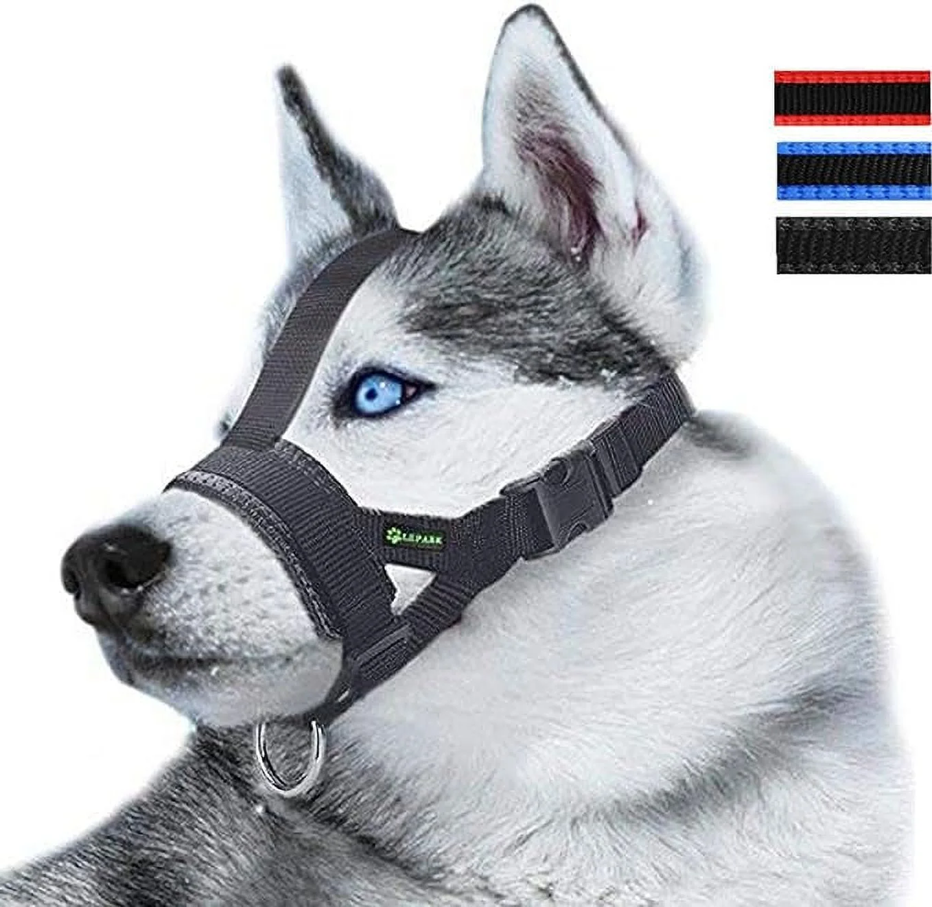 Head Strap Dog Muzzle Prevent from Taking Off by Paws for Small,Medium and Large Dogs(XL/Black)