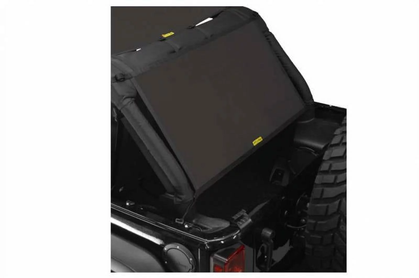 Dirtydog 2007-2018 Fits Jeep Wrangler JKU 4 Door Rear Cargo Sunscreen Black J4SS07C1BK