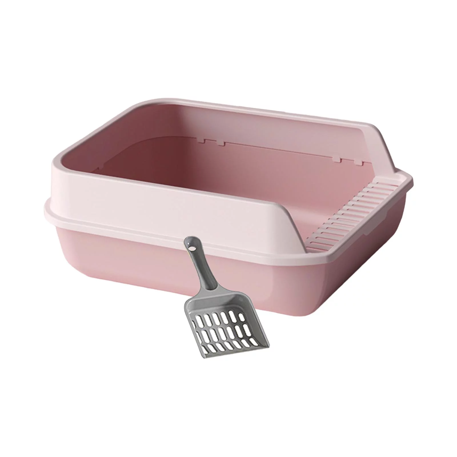 Cat Pet Bedpan Large Cat Toilet for Small Pets Indoor Cats Rabbit Pink