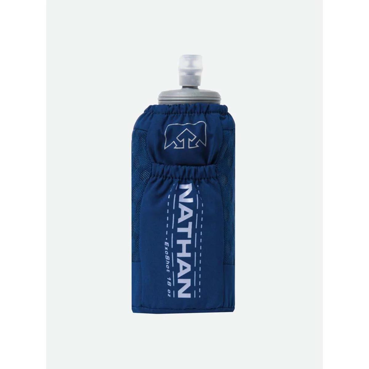 Nathan 285912 18 oz Exodraw 2 Comfortable Soft Flask Handheld, Black & Blue