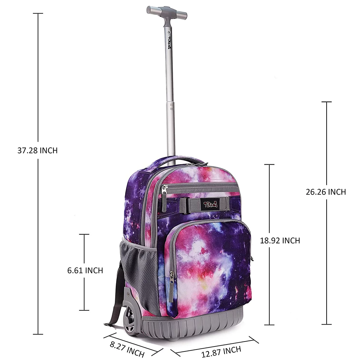 Tilami Rolling Backpack 19 inch with Lunch Bag Wheeled Laptop Backpack