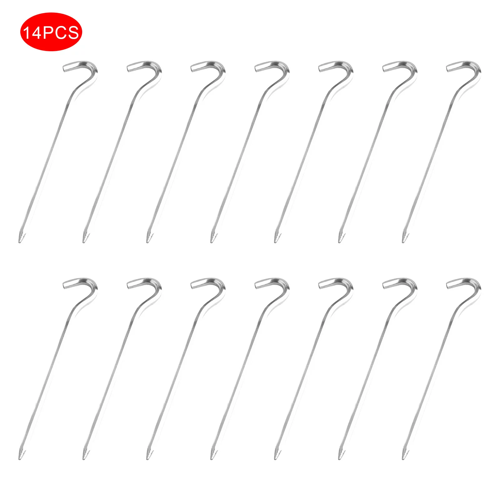 14pcs Sardines Stake,Steel Tent Stakes Ground Tent Stakes Hook for Camping Tent