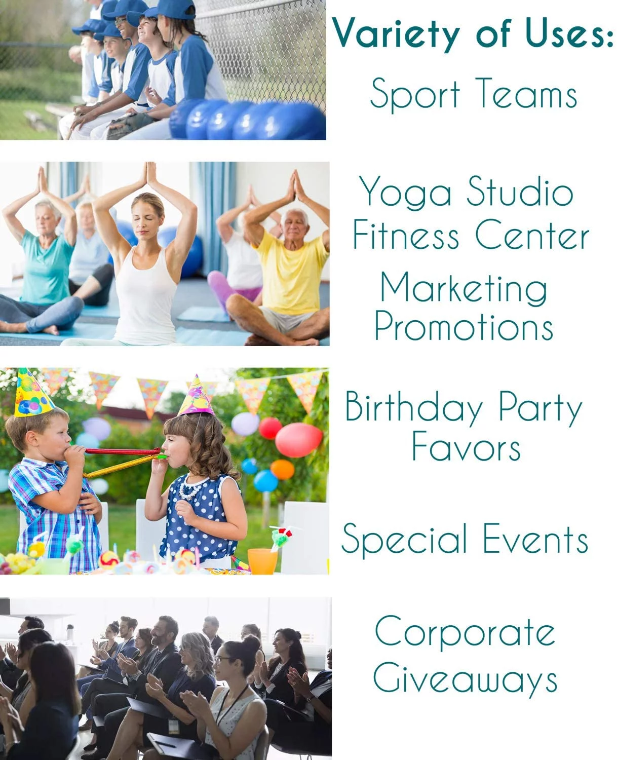 Rolling Sands 24 Ounce BPA-Free Clear/Rainbow Plastic Water Bottles, Set of 10, Made in USA