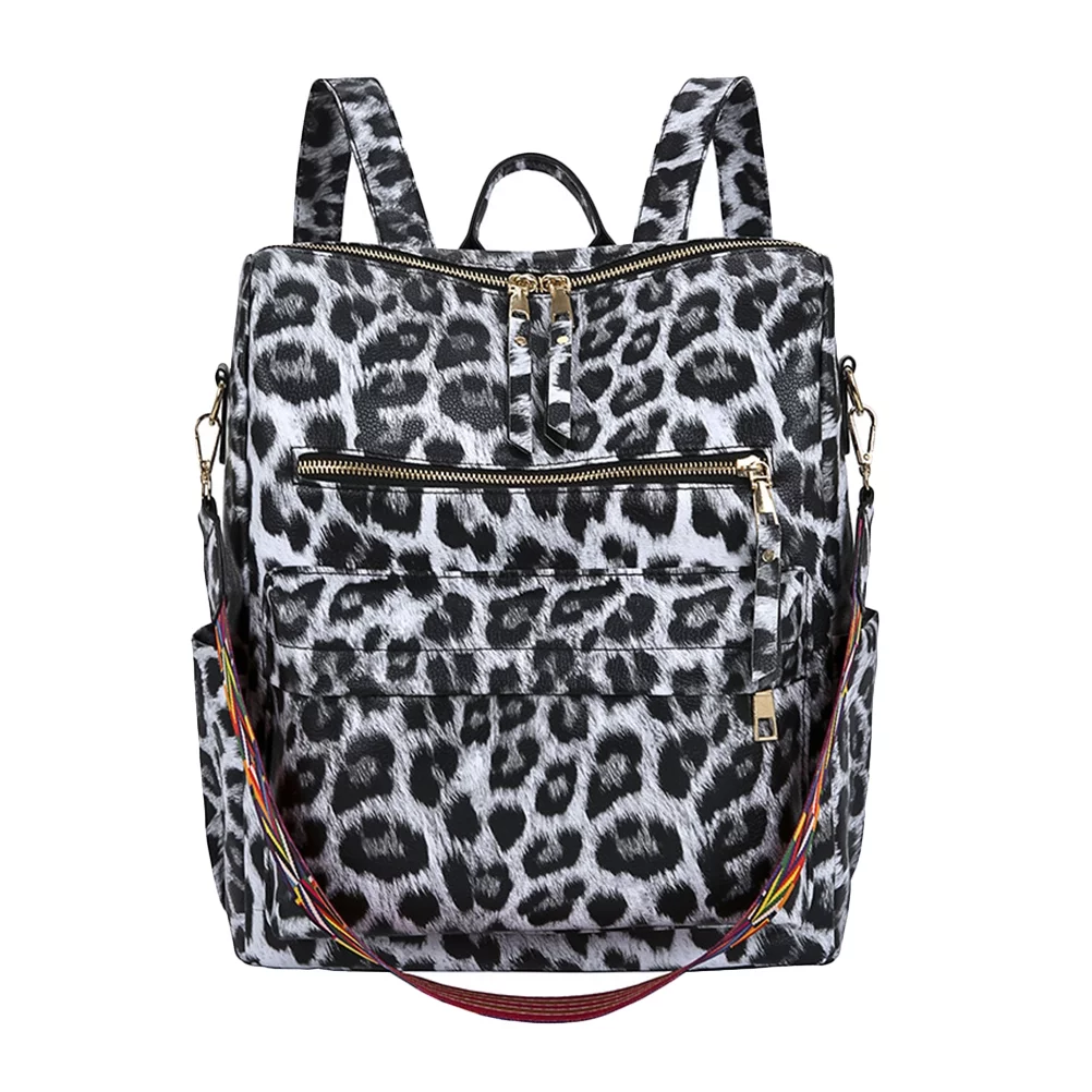 HOMEMAXS 1Pc Large Capacity Student Backpack Leopard Printing Book Bag Fashion Travel Bag