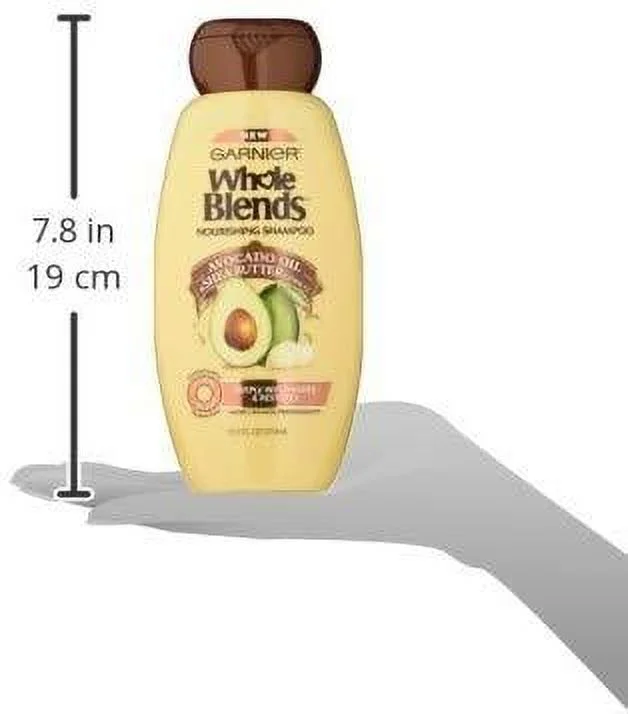 Garnier Whole Blends Haircare - Nourishing Shampoo & Conditioner Set - With Avocado Oil & Shea Butter Extracts - Net Wt. 12.5 FL OZ (370 mL) Per Bottle - One Set