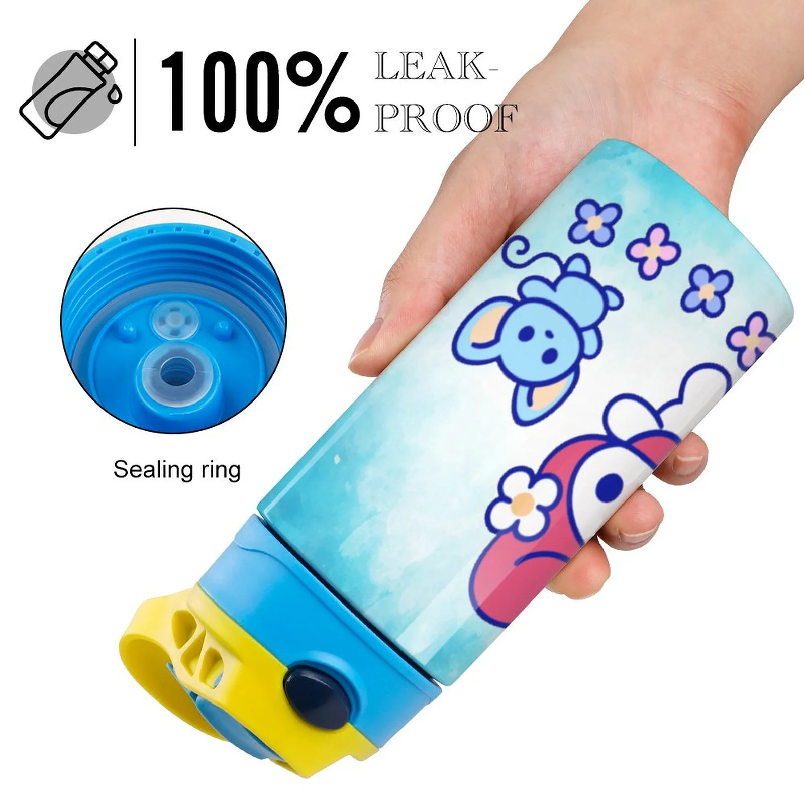 My Melody Characters Children's Water Bottle Vacuum Insulated Stainless Steel Cup With Straw Toddler Thermoses