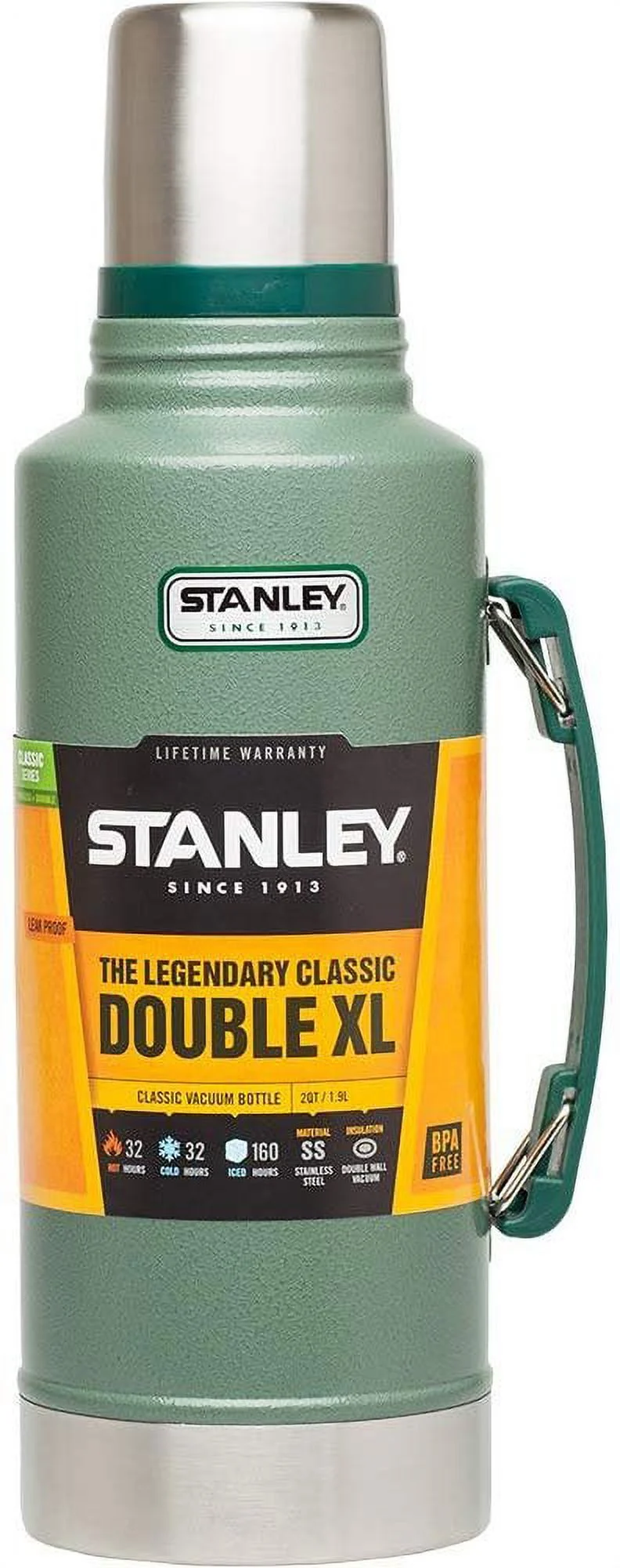 Stanley Classic Vacuum Bottle 2QT Hammertone Green