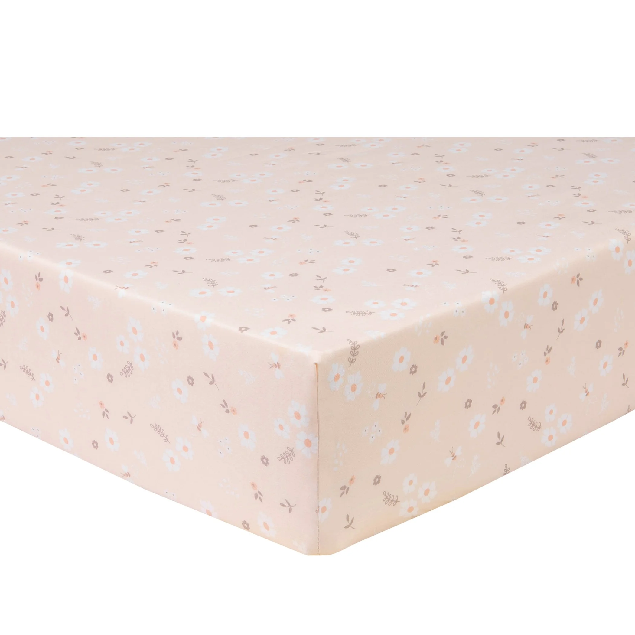 Sammy and Lou Infant Floral Printed Microfiber Woven Deep Pocket Crib Sheets, Pink, 2 -Pieces, 200 Thread Count