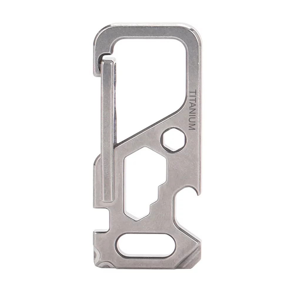 Abody Outdoor Multi-Tool Titanium Alloy Clip Key Chain Holder Bottle Opener Wrench Bike Tool