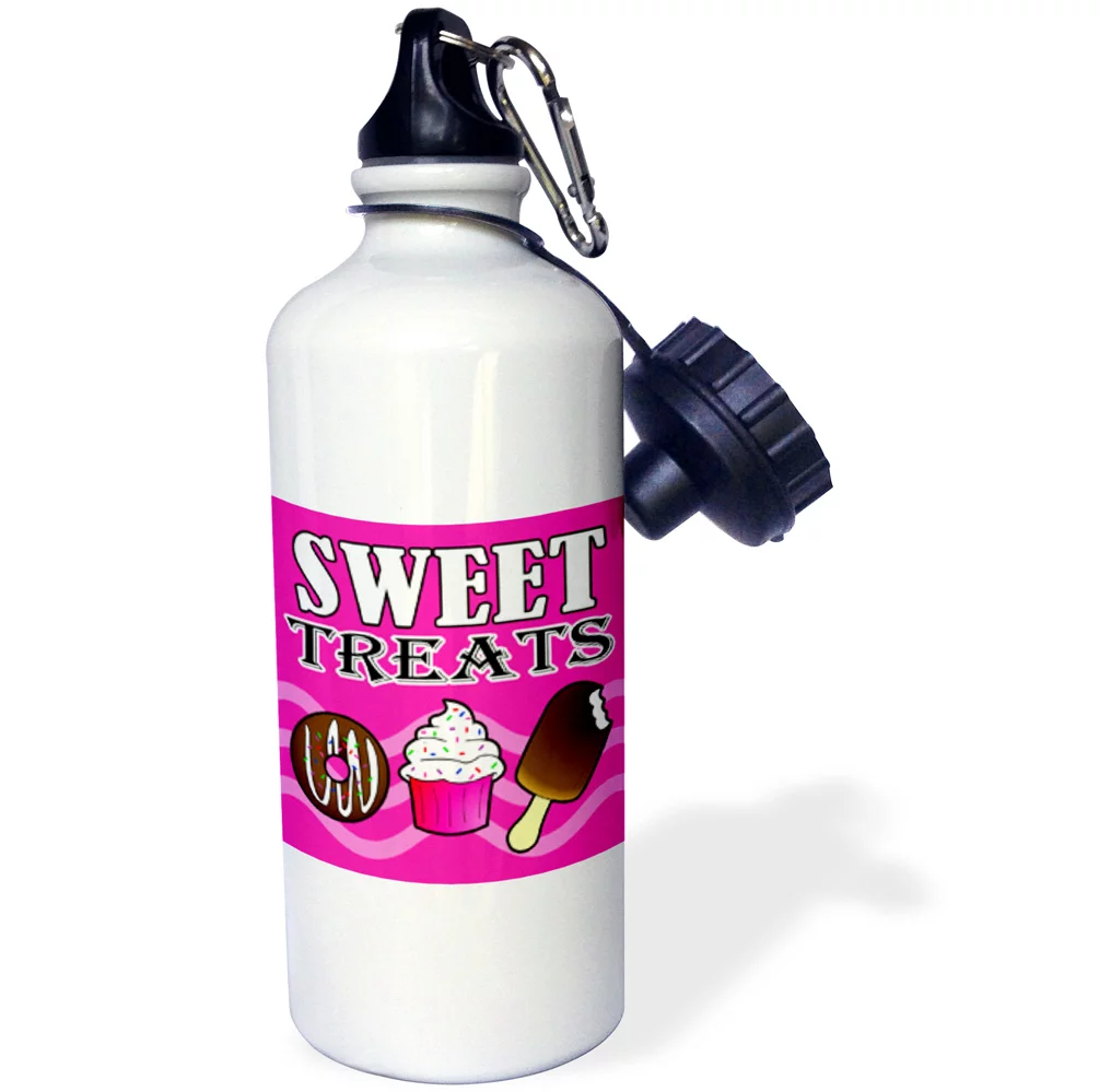 Sweet Treats - Donut Cupcake Ice Cream - Pink 21 oz Sports Water Bottle wb-43187-1